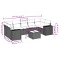 vidaXL Set Divani da Giardino con Cuscini 8 pz Nero in Polyrattan vidaXL Set Divani da Giardino con Cuscini 8 pz Nero in Polyrattan