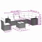 vidaXL Set Divani da Giardino 7 pz con Cuscini Beige in Polyrattan