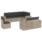 vidaXL Set Divano da Giardino 8pz con Cuscini Grigio Chiaro Polyrattan vidaXL Set Divano da Giardino 8pz con Cuscini Grigio Chiaro Polyrattan