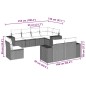 vidaXL Set Divano da Giardino 8pz con Cuscini Grigio Chiaro Polyrattan vidaXL Set Divano da Giardino 8pz con Cuscini Grigio Chiaro Polyrattan