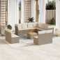 vidaXL Set Divani da Giardino 12 pz con Cuscini Beige in Polyrattan vidaXL Set Divani da Giardino 12 pz con Cuscini Beige in Polyrattan