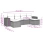 vidaXL Set Divano da Giardino 6 pz con Cuscini Marrone in Polyrattan vidaXL Set Divano da Giardino 6 pz con Cuscini Marrone in Polyrattan