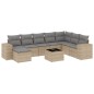 vidaXL Set Divano da Giardino 9 pz con Cuscini Beige in Polyrattan vidaXL Set Divano da Giardino 9 pz con Cuscini Beige in Polyrattan