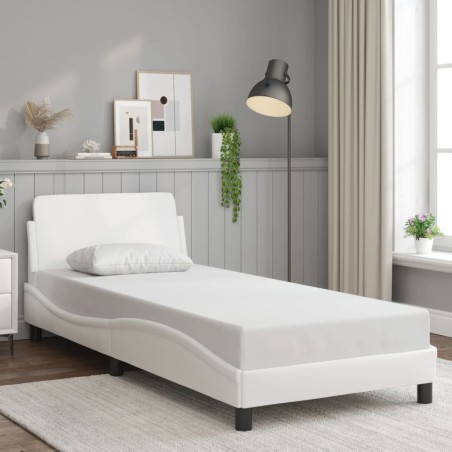 vidaXL Giroletto con Testiera Bianco 80x200 cm in Similpelle