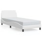 vidaXL Giroletto con Testiera Bianco 80x200 cm in Similpelle