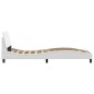 vidaXL Giroletto con Testiera Bianco 80x200 cm in Similpelle
