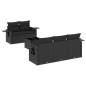 vidaXL Set Divano da Giardino 6 pz con Cuscini Nero in Polyrattan vidaXL Set Divano da Giardino 6 pz con Cuscini Nero in Polyrattan