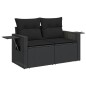 vidaXL Set Divano da Giardino 6 pz con Cuscini Nero in Polyrattan vidaXL Set Divano da Giardino 6 pz con Cuscini Nero in Polyrattan