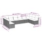 vidaXL Set Divano da Giardino 10 pz con Cuscini Grigio in Polyrattan vidaXL Set Divano da Giardino 10 pz con Cuscini Grigio in Polyrattan