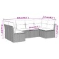 vidaXL Set Divano da Giardino 6 pz con Cuscini Beige in Polyrattan vidaXL Set Divano da Giardino 6 pz con Cuscini Beige in Polyrattan