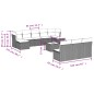 vidaXL Set Divani da Giardino 11 pz con Cuscini in Polyrattan Grigio vidaXL Set Divani da Giardino 11 pz con Cuscini in Polyrattan Grigio