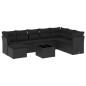 vidaXL Set Divani da Giardino 9 pz con Cuscini Nero in Polyrattan vidaXL Set Divani da Giardino 9 pz con Cuscini Nero in Polyrattan