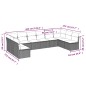 vidaXL Set Divani da Giardino 10pz con Cuscini in Polyrattan Nero vidaXL Set Divani da Giardino 10pz con Cuscini in Polyrattan Nero