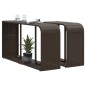 vidaXL Scaffali Portaoggetti 2 pz Marrone in Polyrattan vidaXL Scaffali Portaoggetti 2 pz Marrone in Polyrattan