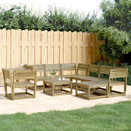 vidaXL Set Salotto da Giardino 8 pz in Legno Impregnato di Pino