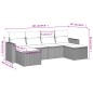 vidaXL Set Divano da Giardino 6pz con Cuscini Grigio Chiaro Polyrattan vidaXL Set Divano da Giardino 6pz con Cuscini Grigio Chiaro Polyrattan