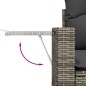 vidaXL Set Divano da Giardino 5 pz con Cuscini Grigio in Polyrattan vidaXL Set Divano da Giardino 5 pz con Cuscini Grigio in Polyrattan