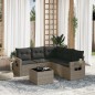 vidaXL Set Divano da Giardino 6 pz con Cuscini Grigio in Polyrattan vidaXL Set Divano da Giardino 6 pz con Cuscini Grigio in Polyrattan