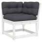 vidaXL Set Salotto Giardino 7pz con Cuscini Bianco Legno Massello Pino vidaXL Set Salotto Giardino 7pz con Cuscini Bianco Legno Massello Pino