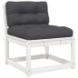 vidaXL Set Salotto Giardino 7pz con Cuscini Bianco Legno Massello Pino vidaXL Set Salotto Giardino 7pz con Cuscini Bianco Legno Massello Pino