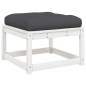 vidaXL Set Salotto Giardino 7pz con Cuscini Bianco Legno Massello Pino vidaXL Set Salotto Giardino 7pz con Cuscini Bianco Legno Massello Pino