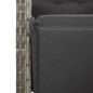 vidaXL Set da Pranzo da Giardino 7 pz con Cuscini in Polyrattan Grigio vidaXL Set da Pranzo da Giardino 7 pz con Cuscini in Polyrattan Grigio