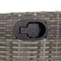 vidaXL Set da Pranzo da Giardino 7 pz con Cuscini in Polyrattan Grigio vidaXL Set da Pranzo da Giardino 7 pz con Cuscini in Polyrattan Grigio