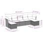 vidaXL Set Divani da Giardino 7 pz con Cuscini Marrone in Polyrattan vidaXL Set Divani da Giardino 7 pz con Cuscini Marrone in Polyrattan