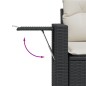 vidaXL Set Divani da Giardino con Cuscini 8 pz Nero in Polyrattan vidaXL Set Divani da Giardino con Cuscini 8 pz Nero in Polyrattan
