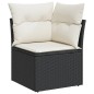 vidaXL Set Divani da Giardino con Cuscini 8 pz Nero in Polyrattan vidaXL Set Divani da Giardino con Cuscini 8 pz Nero in Polyrattan