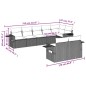 vidaXL Set Divani da Giardino con Cuscini 8 pz Nero in Polyrattan vidaXL Set Divani da Giardino con Cuscini 8 pz Nero in Polyrattan