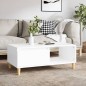 Tavolino da Salotto Bianco 90x50x36,5 cm in Legno Multistrato Tavolino da Salotto Bianco 90x50x36,5 cm in Legno Multistrato