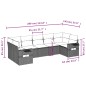 vidaXL Set Divani da Giardino con Cuscini 7pz Nero Polyrattan vidaXL Set Divani da Giardino con Cuscini 7pz Nero Polyrattan