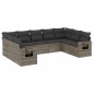 vidaXL Set Divano da Giardino 9 pz con Cuscini Grigio in Polyrattan vidaXL Set Divano da Giardino 9 pz con Cuscini Grigio in Polyrattan