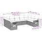 vidaXL Set Divano da Giardino 9 pz con Cuscini Grigio in Polyrattan vidaXL Set Divano da Giardino 9 pz con Cuscini Grigio in Polyrattan