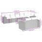 vidaXL Set Divano da Giardino 9 pz con Cuscini Beige in Polyrattan