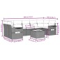 vidaXL Set Divani da Giardino con Cuscini 8 pz Nero in Polyrattan vidaXL Set Divani da Giardino con Cuscini 8 pz Nero in Polyrattan