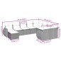 vidaXL Set Divano da Giardino 10 pz con Cuscini Grigio in Polyrattan vidaXL Set Divano da Giardino 10 pz con Cuscini Grigio in Polyrattan