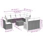 vidaXL Set Divani da Giardino 9 pz con Cuscini Nero in Polyrattan vidaXL Set Divani da Giardino 9 pz con Cuscini Nero in Polyrattan