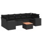 vidaXL Set Divani da Giardino con Cuscini 8 pz Nero in Polyrattan vidaXL Set Divani da Giardino con Cuscini 8 pz Nero in Polyrattan