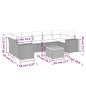vidaXL Set Divani da Giardino con Cuscini 8 pz Nero in Polyrattan vidaXL Set Divani da Giardino con Cuscini 8 pz Nero in Polyrattan