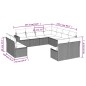 vidaXL Set Divani da Giardino 11 pz con Cuscini Polyrattan Marrone vidaXL Set Divani da Giardino 11 pz con Cuscini Polyrattan Marrone