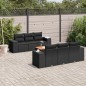 vidaXL Set Divani da Giardino con Cuscini 7pz Nero Polyrattan vidaXL Set Divani da Giardino con Cuscini 7pz Nero Polyrattan