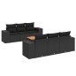 vidaXL Set Divani da Giardino con Cuscini 7pz Nero Polyrattan vidaXL Set Divani da Giardino con Cuscini 7pz Nero Polyrattan