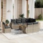 vidaXL Set Divano da Giardino 9 pz con Cuscini Grigio in Polyrattan vidaXL Set Divano da Giardino 9 pz con Cuscini Grigio in Polyrattan