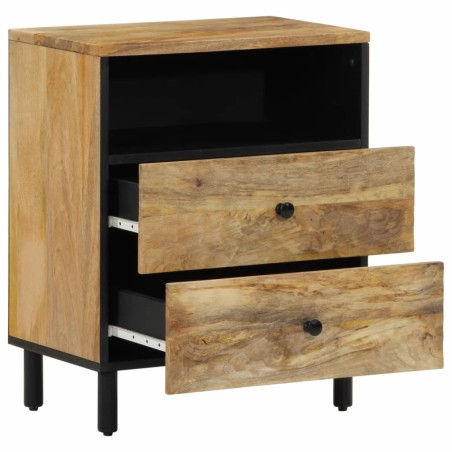 vidaXL Comodino 50x33x60 cm in Legno Massello di Mango