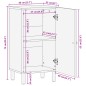 vidaXL Credenza 40x33x75 cm in Legno Massello di Mango vidaXL Credenza 40x33x75 cm in Legno Massello di Mango