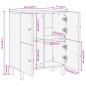 vidaXL Credenza 60x33x75 cm in Legno Massello di Mango vidaXL Credenza 60x33x75 cm in Legno Massello di Mango