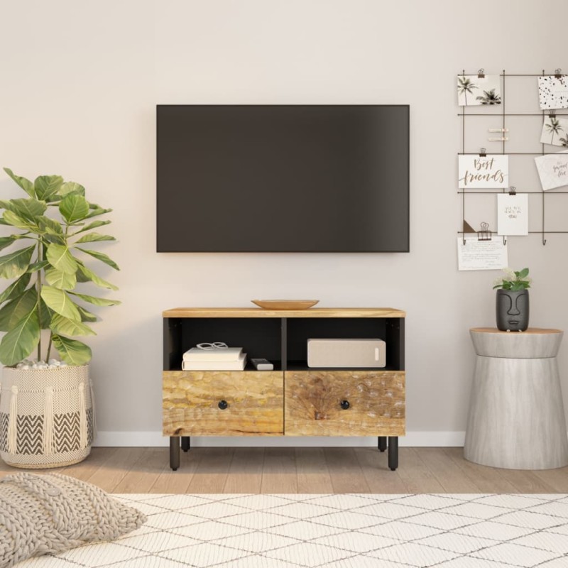 vidaXL Mobile Porta TV 70x33x46 cm in Legno Massello di Mango vidaXL Mobile Porta TV 70x33x46 cm in Legno Massello di Mango