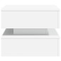 vidaXL Tavolino da Salotto con Luci LED Bianco 50x50x40 cm